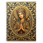 Carnet Vierge Marie Révérence Dorée (Devant)