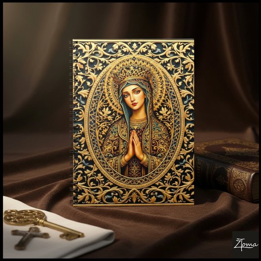 Carnet Vierge Marie Révérence Dorée