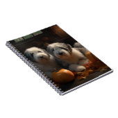 Carnet Vieux anglais Sheepdog Chiot Chiot Automne Citroui (Côté Droit)