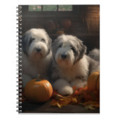 Carnet Vieux anglais Sheepdog Chiot Chiot Automne Citroui (Devant)