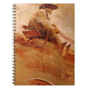 Carnet Vieux Cowboys, Le Chariot de minerai par NC Wyeth