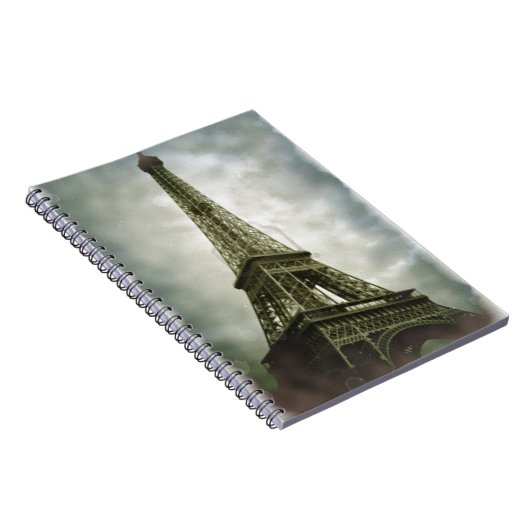 Carnet Vieux effet photo Tour Eiffel Paris (Côté Droit)