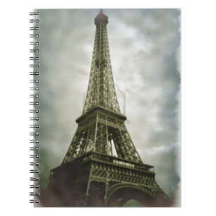 Carnet Vieux effet photo Tour Eiffel Paris