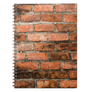 Carnet Vieux et vintage mur de brique rouge texture arriè