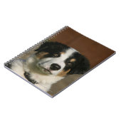 Carnet Vieux Headshot de chiot de border collie de 12 (Côté gauche)