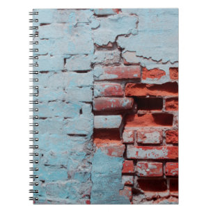 Carnet Vieux mur de brique grungy avec défauts naturels. 