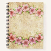 Carnet Vieux papier peint floral (Devant)