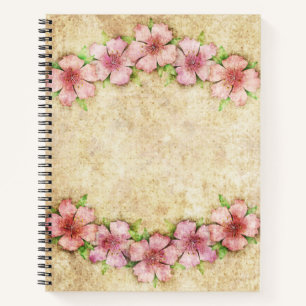 Carnet Vieux papier peint floral