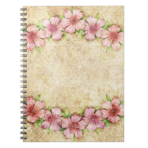 Carnet Vieux papier peint floral