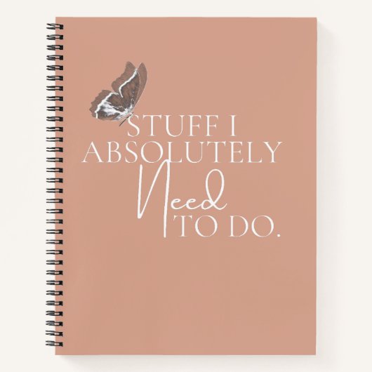 Carnet Vieux Stuff Rose Je Dois Absolument Faire (Devant)