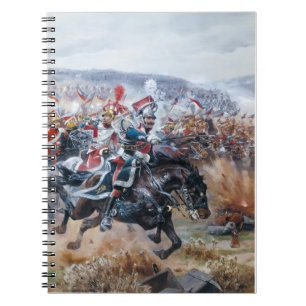 Carnet Vieux tableau de bataille napoléonien Leipzig