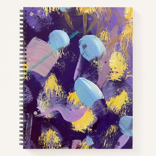 Carnet Vif, Violet et Jaune, Art Abstrait (Devant)