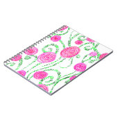 Carnet Vignes vert et rose (Côté gauche)