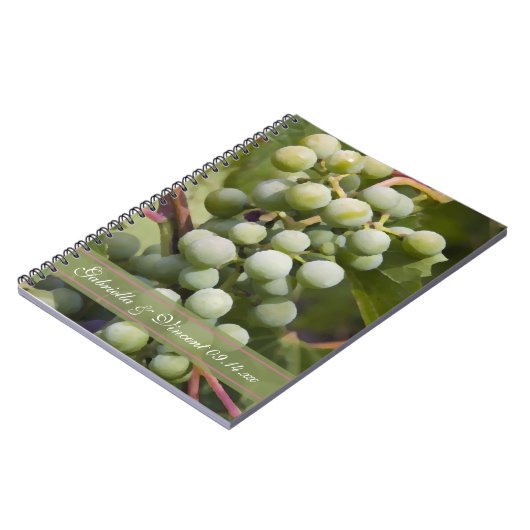 Carnet Vignoble de raisins verts Mariage (Côté gauche)