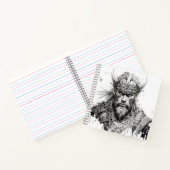 Carnet Viking Warrior Portrait Peinture Historique Tough (Intérieur)