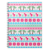 Carnet Vilain pull de Noël Flamant rose Tropical (Devant)