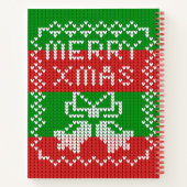 Carnet Vilain pull motif sonnettes Joyeux fils Xmas (Dos)