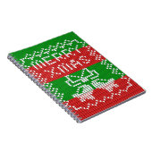 Carnet Vilain pull motif sonnettes Joyeux fils Xmas (Côté Droit)