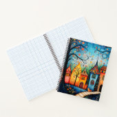 Carnet Village d'aquarelle couleur Whimsical (Intérieur)