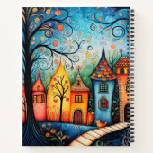 Carnet Village d'aquarelle couleur Whimsical (Dos)