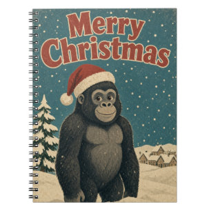 Carnet Village de gorille Animal de Noël enneigé