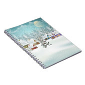 Carnet Village paysage d'hiver avec maisons couvertes de  (Côté Droit)