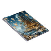 Carnet Ville ancienne futuriste Steampunk avec méduses (Côté Droit)