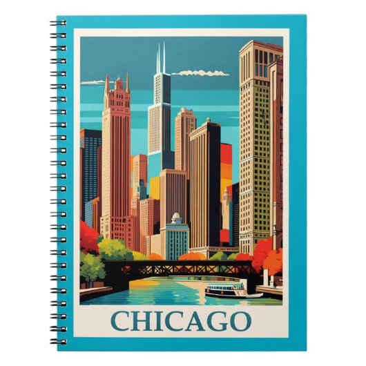 Carnet Ville colorée de Chicago (Devant)