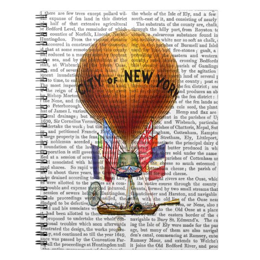 Carnet Ville de New York Hot Air Balloon (Devant)