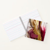 Carnet Vin mousseux abstrait rouge ID1018 (Intérieur)