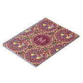 Carnet Vin rouge Owl Folk (Côté gauche)