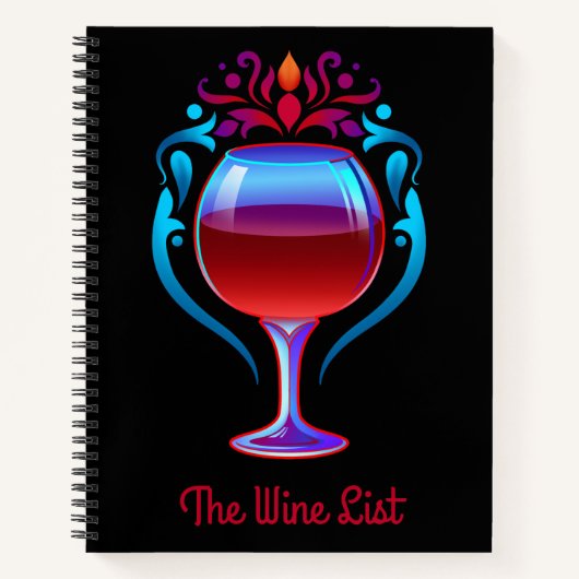Carnet Vin rouge personnalisable (Devant)