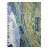 Carnet Vincent Van Gogh Art du paysage doré Monogrammé (Devant)