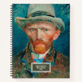 Carnet Vincent van Gogh Autoportrait 1887 Art (Devant)
