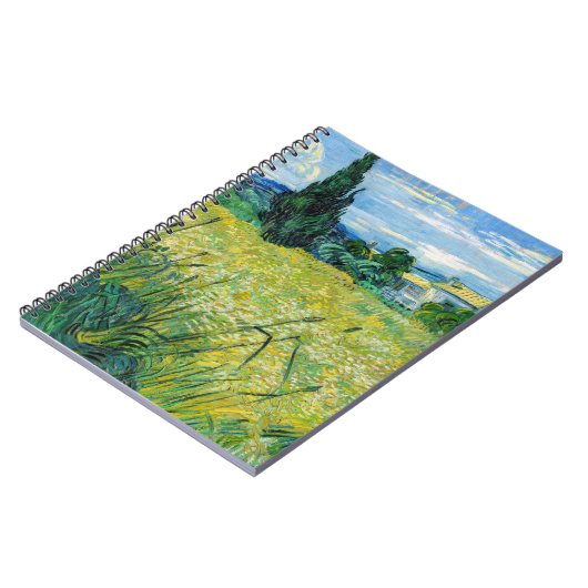 Carnet Vincent van Gogh - Champ de blé vert avec Cypress (Côté gauche)