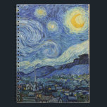 Carnet Vincent van Gogh| La Nuit étoilée, juin 1889<br><div class="desc">La Nuit étoilée,  juin 1889 (huile sur toile),  Gogh,  Vincent van (1853-1890) / Museum of Modern Art,  New York,  USA / The Bridgeman Art Library| Numéro de collection d'images: XOS702746</div>