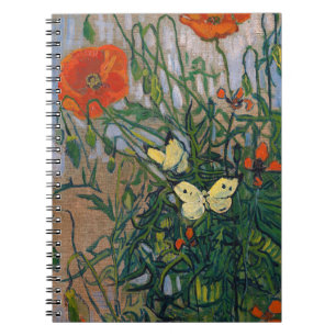 Carnet Vincent van Gogh - Papillons et Coquelicots