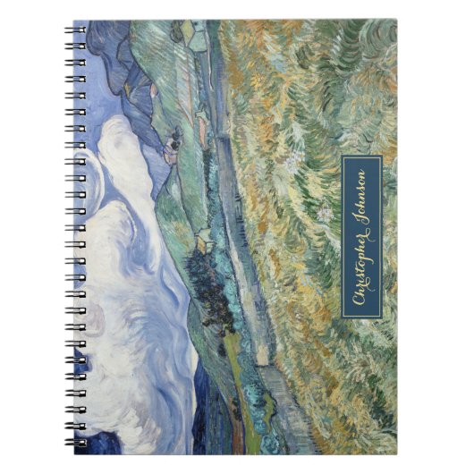 Carnet Vincent Van Gogh Paysage Art Vintage Monogramme (Devant)