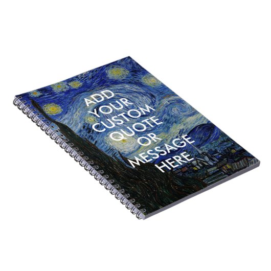 Carnet Vincent Van Gogh Starry Night Citation personnalis (Côté Droit)