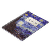 Carnet Vincent Van Gogh Starry Nuit Starry Nom personnali (Côté gauche)