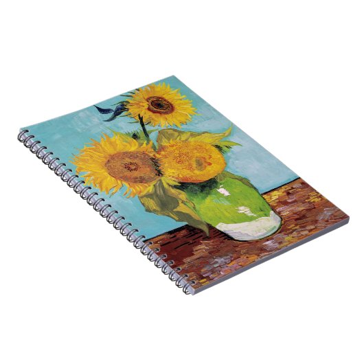 Carnet Vincent Van Gogh - Trois tournesols dans un vase (Côté Droit)
