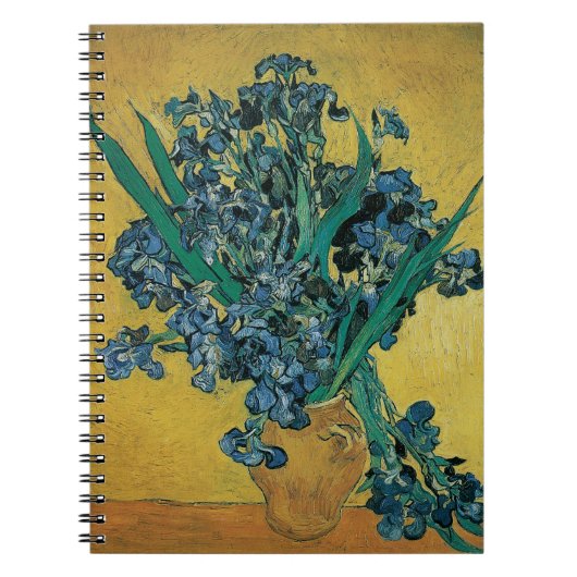 Carnet Vincent van Gogh - Vase avec iris fond jaune (Devant)