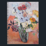 Carnet Vincent van Gogh - Vase avec Roses et anémones<br><div class="desc">Still Life / Vase japonaise avec Roses et anémones - Vincent van Gogh,  1890</div>