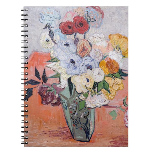 Carnet Vincent van Gogh - Vase avec Roses et anémones (Devant)