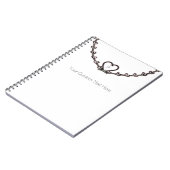 Carnet Vine de coeur rose rustique Personnalisée Chic (Côté gauche)