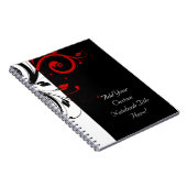 Carnet Vins Tourbillonnant noirs et rouges (Côté Droit)