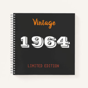 Carnet Vintage 1964 édition limitée 60e cadeau d'annivers