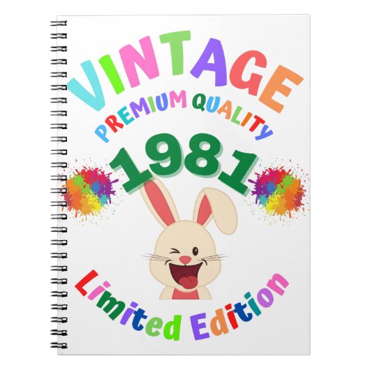 Carnet Vintage 1981 (Devant)