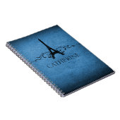 Carnet vintage à la française, bleu (Côté Droit)