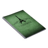 Carnet vintage à la française, vert (Côté Droit)